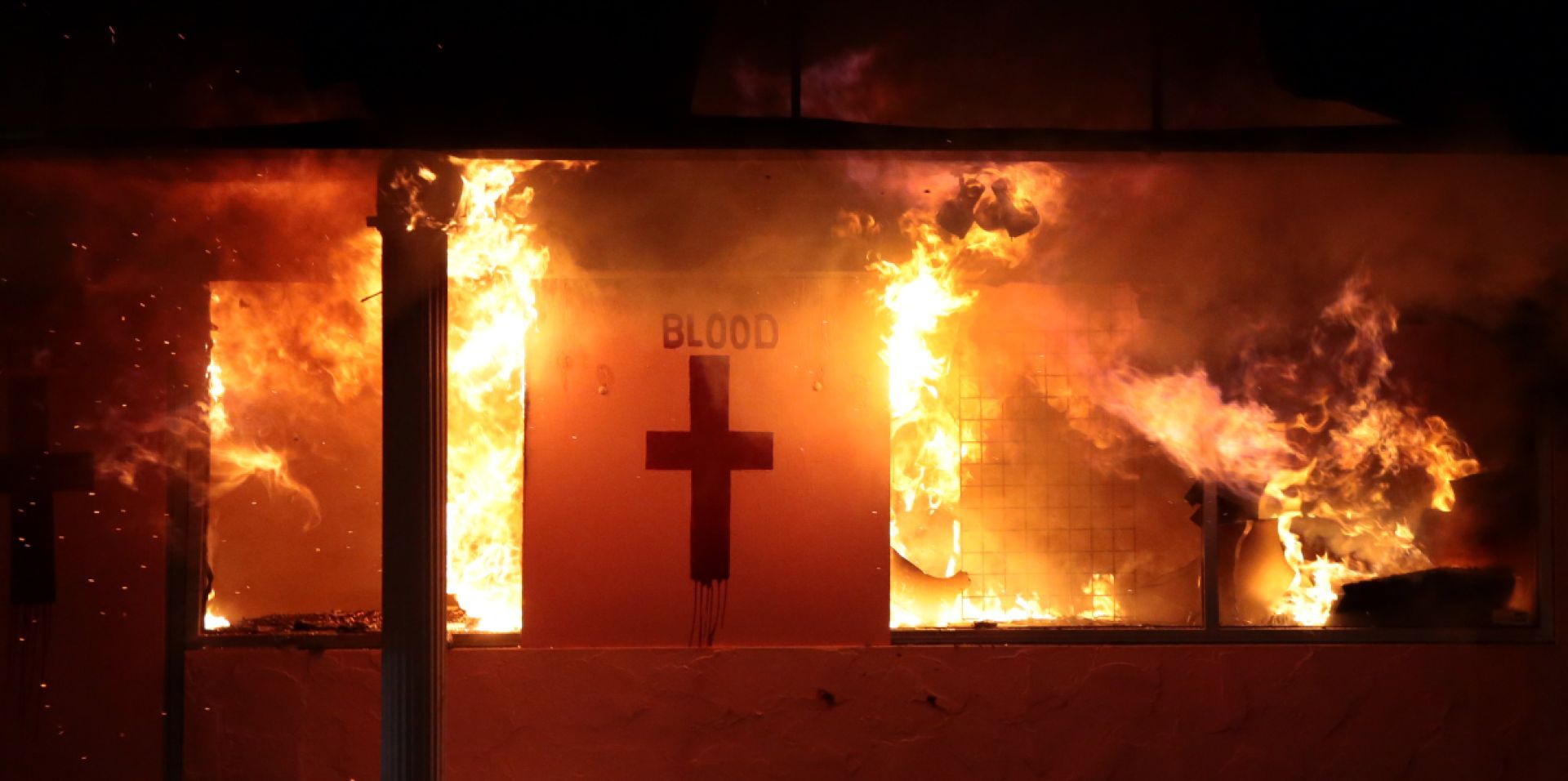 Businesses burn on West Florissant